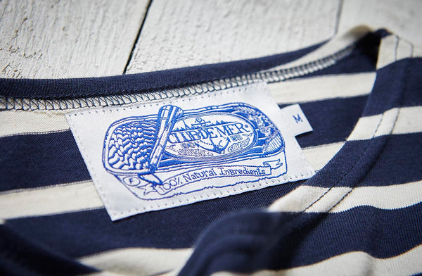 Mens Striped Breton Le T-Shirt v2 Label Detail