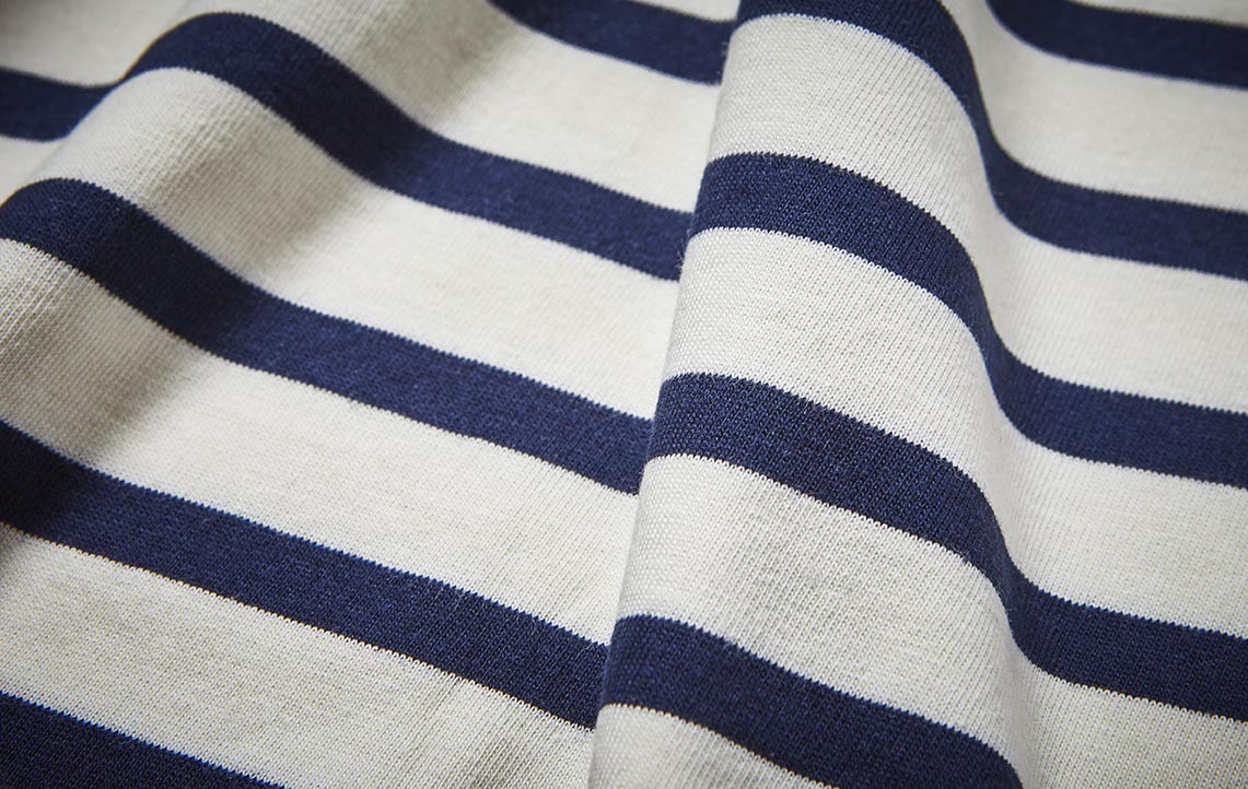 Mens Striped Breton Le T-Shirt Close Up
